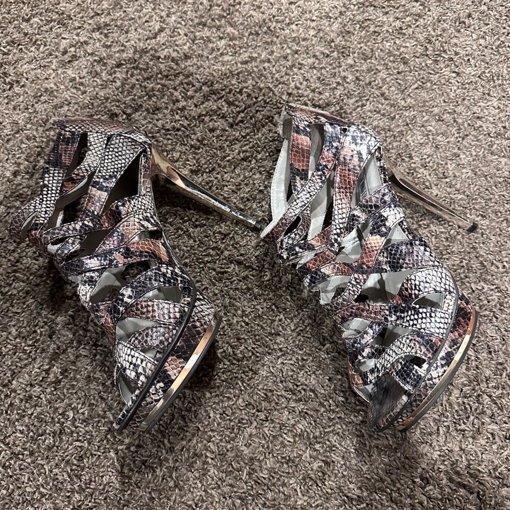 J. Lo Snakeskin Size 10 Heels